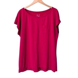 Arc'teryx A2B Scoop Neck Top Wool Blend Cap Sleeve Tee Magenta Size XL